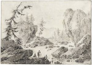 Lot 6338, Auction  102, Gamelin, Jacques, Felsige Landschaft