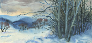 Lot 7136, Auction  102, Gerlach, Erich, Abendliche Winterlandschaft (Erzgebirge)