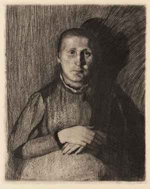 Lot 7233, Auction  102, Kollwitz, Käthe, Frau mit übereinandergelegten Händen