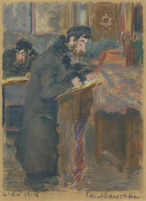 Lot 7342, Auction  102, Paeschke, Paul, Aschkenasische Juden beim Studium in einer Jeshiwa in Lida