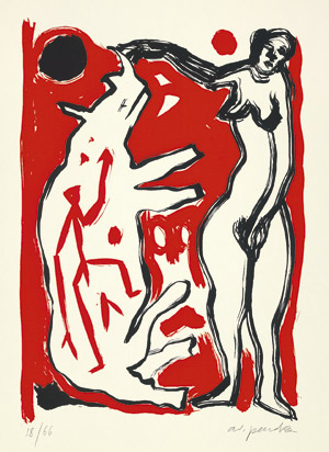 Lot 7360, Auction  102, Penck, A. R., Frau mit Tier