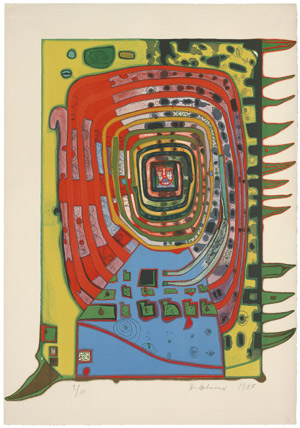 Lot 8267, Auction  102, Hundertwasser, Friedensreich, Das falsche Augenlied