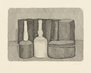 Lot 8345, Auction  102, Morandi, Giorgio, Natura morta con nove oggetti