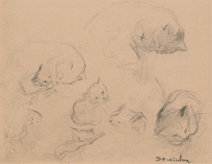 Lot 8447, Auction  102, Steinlen, Théophile Alexandre, Etude des chats