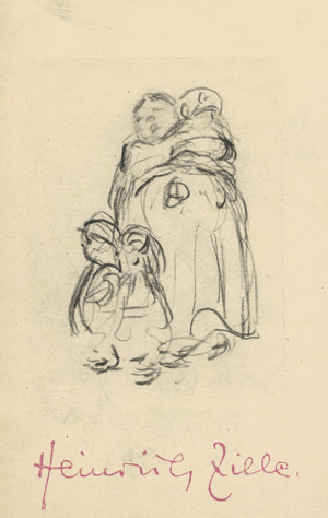 Lot 8484, Auction  102, Zille, Heinrich, Schwangere Mutter mit drei Kindern