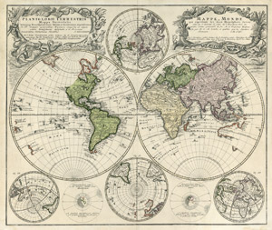 Lot 9, Auction  103, Homann, Johann Babtist, Planiglobii Terrestris, Homann Erben 1746