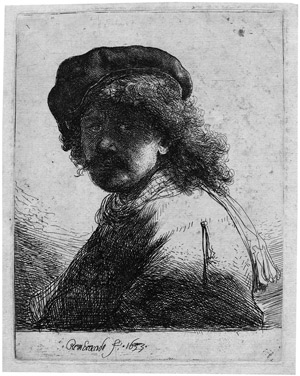 Lot 5184, Auction  103, Rembrandt Harmensz. van Rijn, Selbstbildnis mit der Schärpe um den Hals