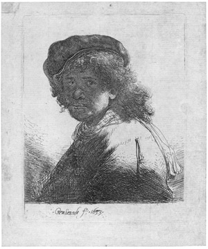 Lot 5185, Auction  103, Rembrandt Harmensz. van Rijn, Selbstbildnis mit Schärpe um den Hals