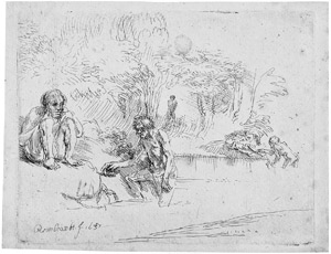 Lot 5207, Auction  103, Rembrandt Harmensz. van Rijn, Die badenden Männer
