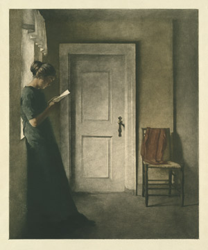 Lot 5487, Auction  103, Ilsted, Peter, Interieur mit lesendem Mädchen