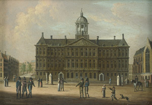 Lot 6047, Auction  103, Niederländisch, 19. Jh. Das Rathaus von Amsterdam, Stadttor bei Amsterdam