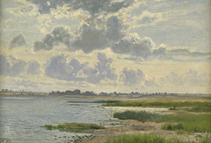 Lot 6110, Auction  103, Thorenfeld, Anton Erik Christian, 1860. Sommerliche Strandlandschaft bei Isefjorden auf der dänischen Insel Eskidlsø 