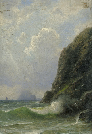Lot 6143, Auction  103, Libert, Georg Emil, Ansicht einer felsigen Küste mit aufschäumender Gischt