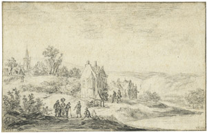 Lot 6223, Auction  103, Goyen, Jan van, Flußlandschaft bei Doorwerth