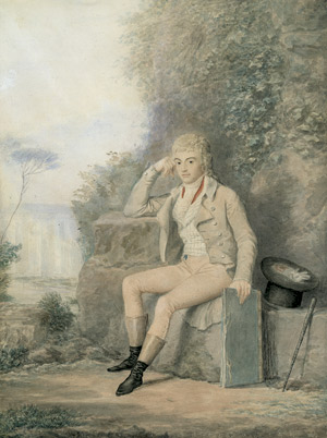Lot 6414, Auction  103, Französisch, um 1820. Junger Zeichner in einer Parklandschaft