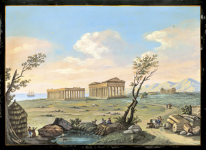 Lot 6432, Auction  103, Italienisch, 19. Jh. Ansicht von Paestum
