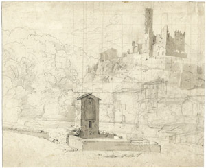 Lot 6740, Auction  103, Deutsch, um 1840. Il Castello di Borghetto bei Civita Castellana