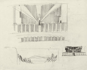 Lot 6875, Auction  103, Poelzig, Hans, König Lear, Vorstudie zum Bühnenaufbau