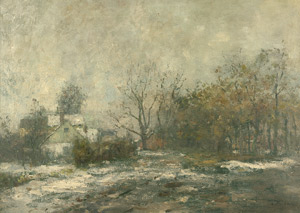 Lot 7187, Auction  103, Höckner, Rudolf, Landschaft mit tauendem Schnee