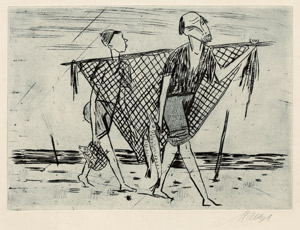 Lot 7319, Auction  103, Maetzel, Emil, Zwei Fischer am Strand