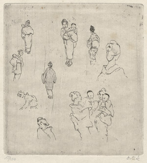 Lot 7369, Auction  103, Orlik, Emil, Japanische Skizzen (Mütter und Kinder)