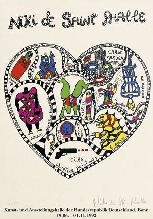 Lot 7416, Auction  103, Saint-Phalle, Niki de, Ausstellungsplakat (Herz)