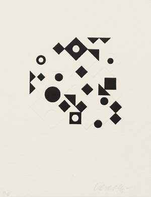Lot 7475, Auction  103, Vasarely, Victor, Komposition mit Quadraten, Kreisen und Dreiecken