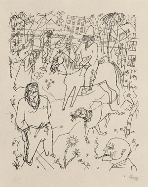 Lot 8095, Auction  103, Grosz, George, Texasbild für meinen Freund Chingachgook