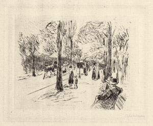 Lot 8163, Auction  103, Liebermann, Max, Strasse im Tiergarten