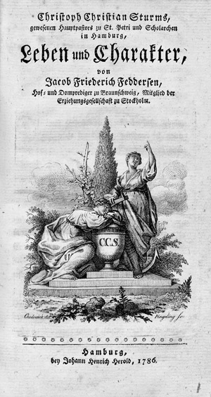 Lot 1663, Auction  104, Feddersen, Jacob Friederich, Christoph Christian Sturms ... Leben und Charakter.