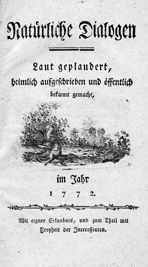 Lot 1717, Auction  104, Göchhausen, E. A. A. v., Natürliche Dialogen