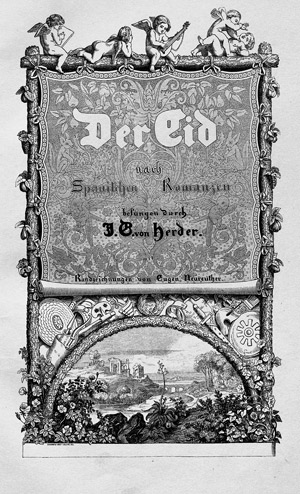 Lot 1762, Auction  104, Herder, Johann Gottfried, Der Cid nach spanischen Romanzen besungen + Beigabe