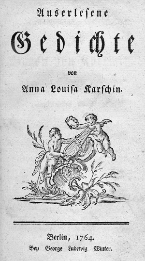 Lot 1802, Auction  104, Karsch, Anna Louis, Auserlesene Gedichte