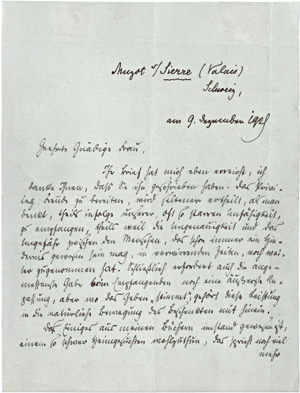 Lot 2614, Auction  104, Rilke, Rainer Maria, Brief 1925 an Berta Flamm