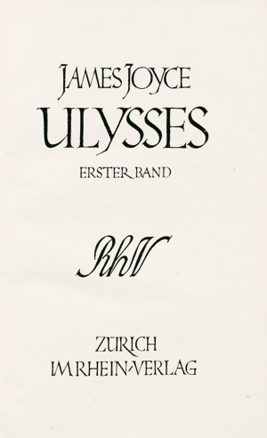 Lot 3248, Auction  104, Joyce, James, Ulysses. Vom Verfasser geprüfte definitive deutsche Ausgabe 