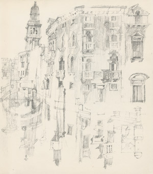 Lot 3617, Auction  104, Rohse, Otto, Originale Skizzen und Werkszeichnungen zu Goethes Briefe aus Venedig