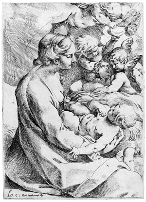Lot 5048, Auction  104, Carracci, Lodovico, Madonna mit dem Kind umgeben von Engeln
