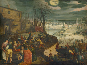 Lot 6001, Auction  104, Flämisch, um 1620. Fastnachtsgesellschaft vor einem Wirtshaus