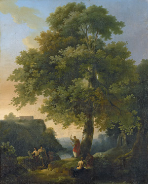 Lot 6037, Auction  104, Hackert, Jakob Philipp - Umkreis, Arkadische Landschaft mit Philosoph