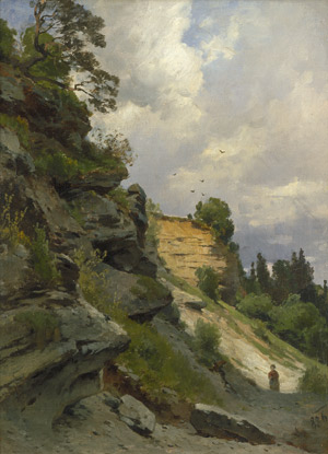 Lot 6097, Auction  104, Bolze, Carl, Voralpenlandschaft mit Berghang