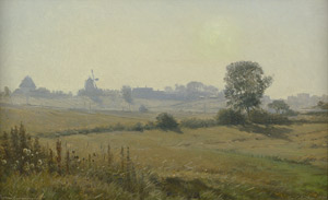 Lot 6173, Auction  104, Budtz Møller, Carl, Morgennebel über den Wiesen bei Tipperups Mølle