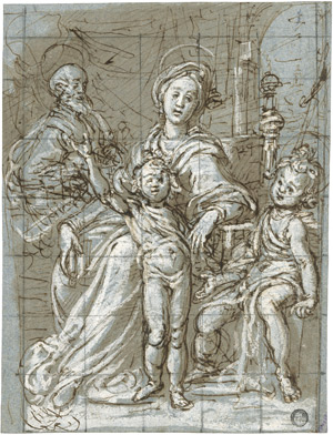 Lot 6234, Auction  104, Italienisch, um 1680. Die hl. Familie mit Johannes d. Täufer