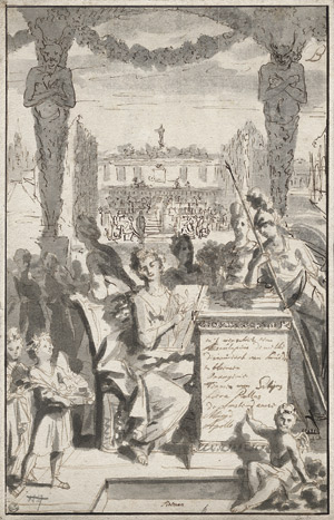 Lot 6280, Auction  104, Tidemann, Philipp, Allegorische Darstellung mit Flora und Pallas Athene
