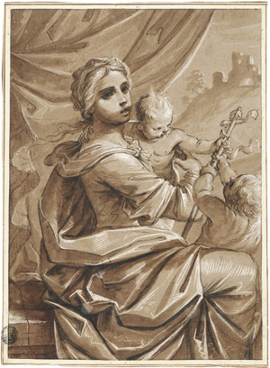 Lot 6315, Auction  104, Italienisch, 18. Jh. Madonna mit Kind und dem Johannesknaben