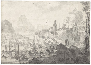 Lot 6349, Auction  104, Troost, Willem, Phantastische Rheinlandschaft