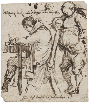 Lot 6410, Auction  104, Deutsch, Um 1803. Johannes Christian Riepenhausen wird von Tischbein in der Zeichenkunst unterwiesen