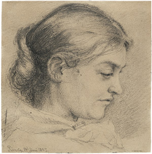 Lot 6467, Auction  104, Kyhn, Vilhelm, Porträt der Malerin Pauline Thomsen (1858-1931)