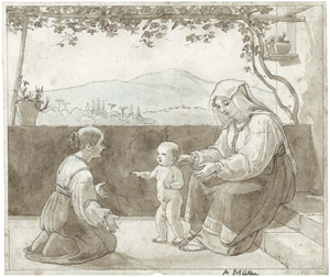 Lot 6480, Auction  104, Müller, Adam August, Zwei Italienierinnen mit einem kleinen Kind