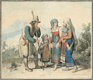 Lot 6498, Auction  104, Riepenhausen, Johannes, Eine Hirtenfamilie in der römischen Campagna