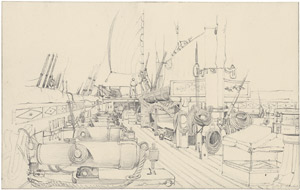 Lot 6506, Auction  104, Schotel, Petrus Johannes, Ansicht des Kanonendecks eines Segelschiffes